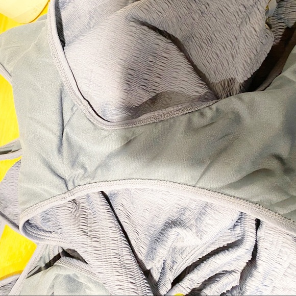 Time & Tru | Textured Lace Up One-piece Swimsuit - Picture 7 of 9